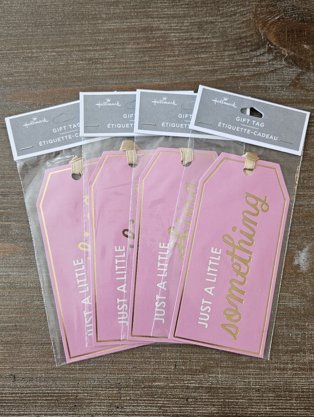 Hallmark Pink "Just a Little Something" Gift Tags - Pack of 4